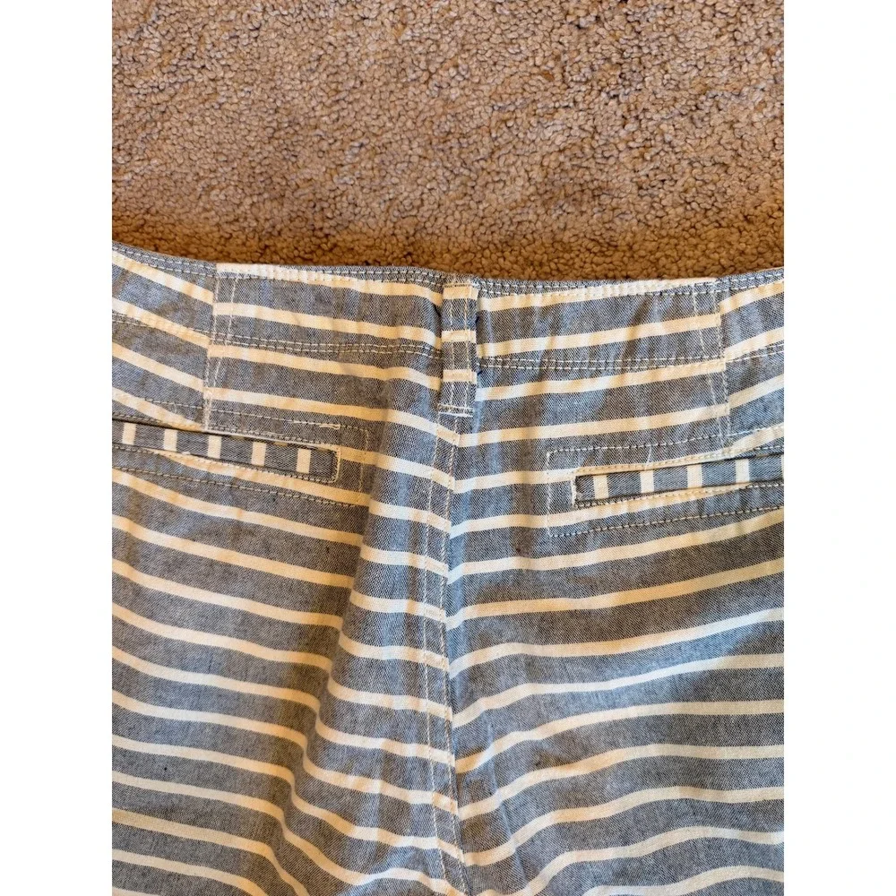 Arizona Jean Co Men Blue White Striped Chino Shorts Sz 31 Nautical Preppy Resort